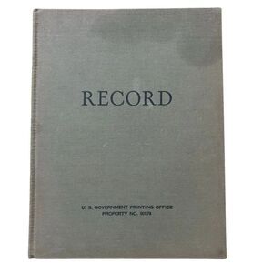 U.S. Government Printing Office Property No. 50178 Unused Record Book *Read*